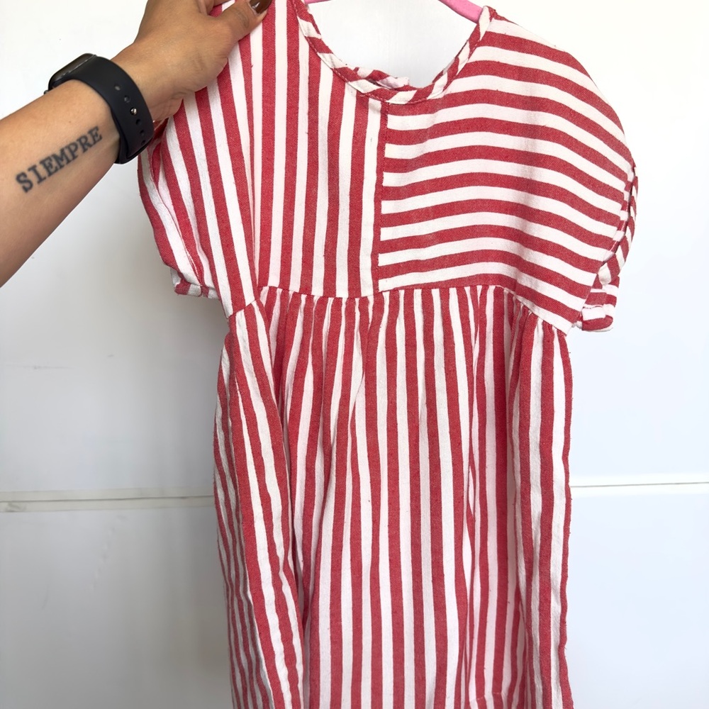 Zara Red and White Striped Top